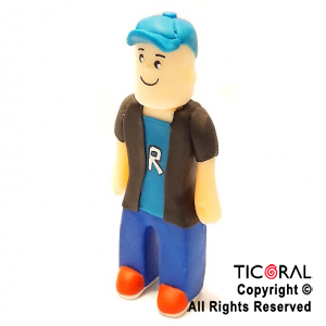 ADORNO ROBLOX GORRO TURQUESA A. PORCELANA FRIA x 1